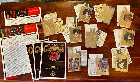 (10) Michael Jordan Gold Plated Cards