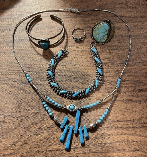 Sterling Tourquois Jewelry Lot