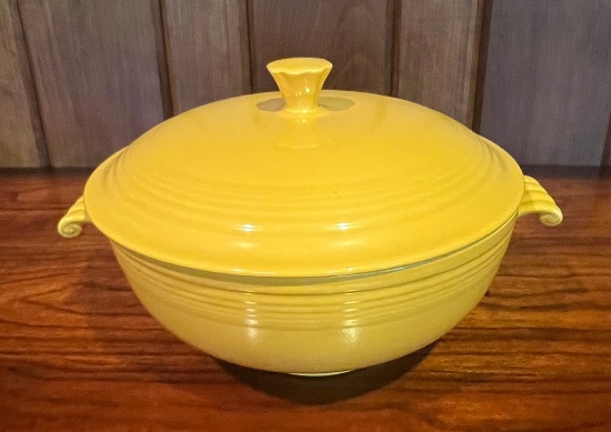 Fiesta ware Yellow Covered Casserole Dish