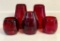 Lot Of 5 Railroad Red Globes