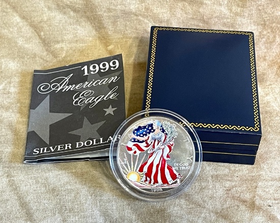 1999 Colorized American Eagle Silver Dollar