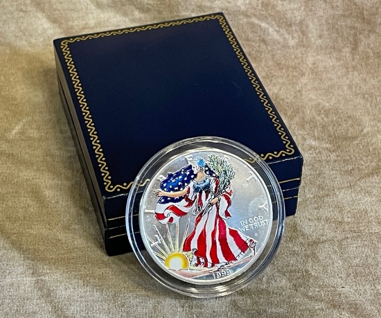 1999 Colorized American Eagle Silver Dollar