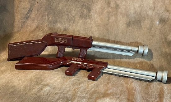2 1950's Newell Mfg. Co. Airfire Sub Machine Gun Toys