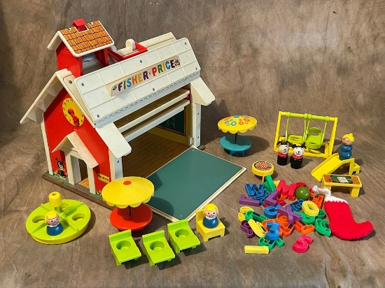 Vintage Fisher Price School House Playset