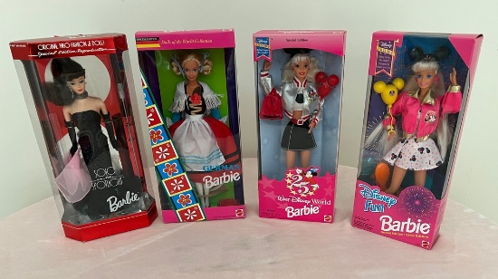 Lot of Four Barbies (new in box)