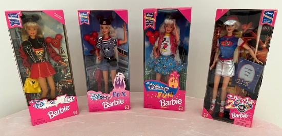 Lot of Four Barbies (new in box)