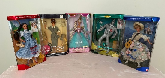 Lot of Five Barbies (new in box)