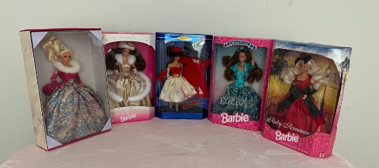 Lot of Five Barbies (new in box)