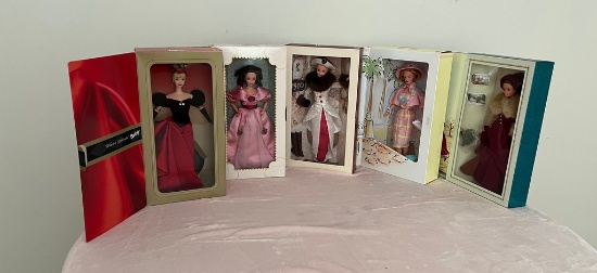 Lot of Five Barbies (new in box)