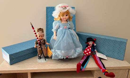 Lot of Three Madame Alexander Dolls