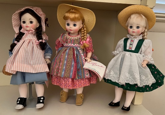 Lot of Three Madame Alexander Dolls