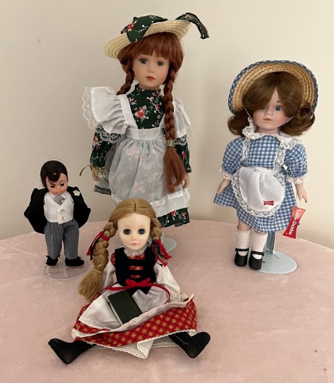 Lot of Four Assorted Dolls