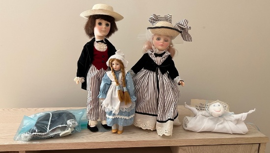 Lot of Four Assorted Dolls
