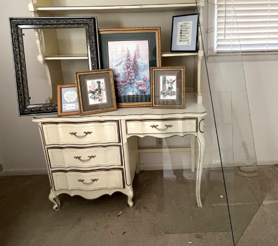 Lot of Prints, Frames and Glass tops for Furniture