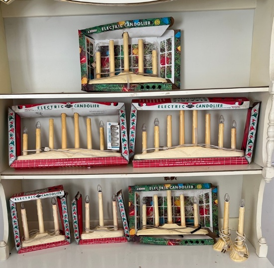 Lot of Vintage Christmas Electric Candolier