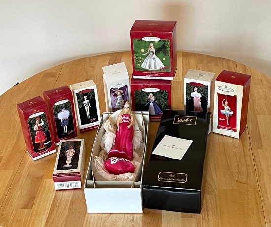 Lot of Barbie Ornaments