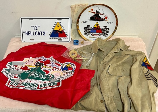 Tray Lot 12th Armored Division Mementos