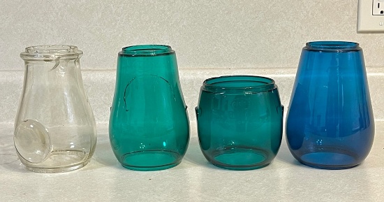 Lot Of 4 RR Glass Globes