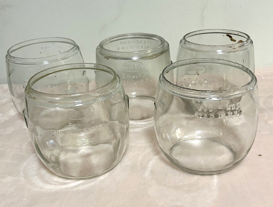 Lot Of 5 Dietz D-Lite Clear RR Globes
