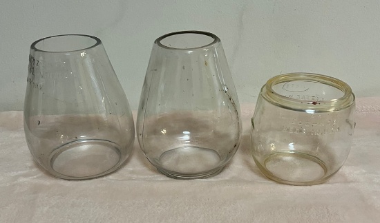 Lot Of 2 Dietz & Other Clear RR Globes