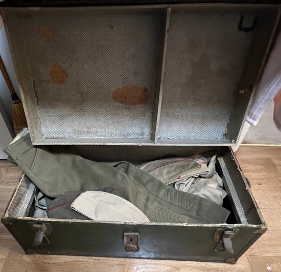 Military Trunk With Uniforms