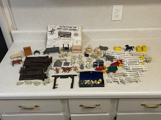 2 Vintage Plastic Playsets