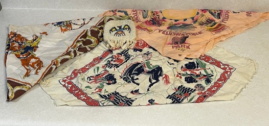 Vintage Scarf & Beaded Purse Lot