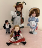 Lot of Four Assorted Dolls
