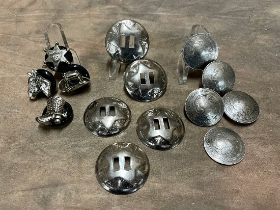 Lot of Western Button Covers