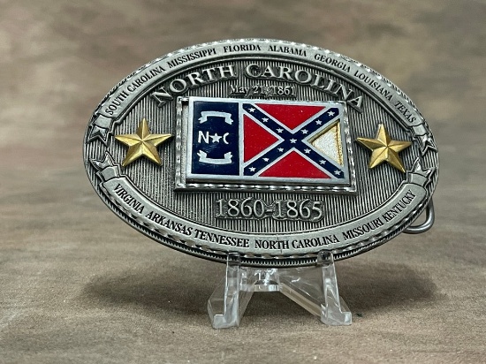 NC Confederate Belt Buckle
