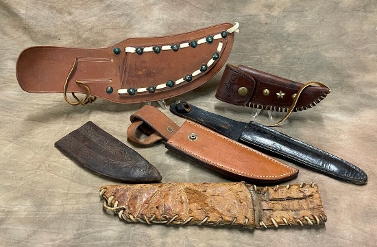 Lot of Vintage Knife Sheaths