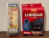 New In Package Lumbar Back Brace & Flex Aid Knee Stabilizer