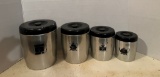 4 Piece MCM Kitchen Canister Lot