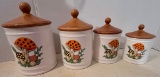 1982 Sears Roebuck Co 4 Piece Canister Set