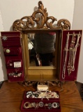 Nice Gold Syroco Hanging 2 Door Jewelry Cabinet