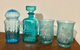 Blue Glassware Lot