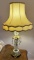 Nice Crystal & Brass table Lamp With Cloth Shade