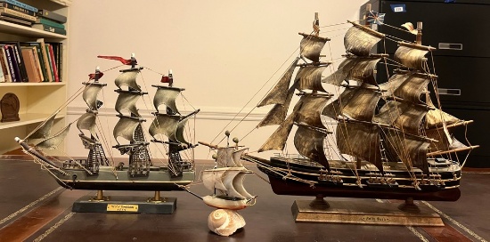 Three Model Ships