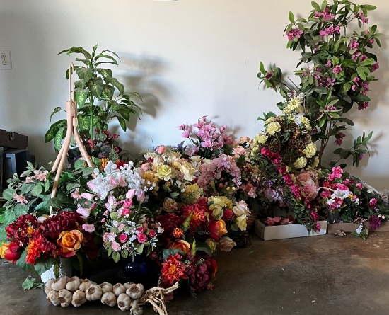 Large Lot of Faux Flowers
