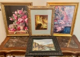 Lot Of 4 Decorative Framed Wall Art