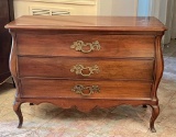 Nice 3 Drawer French Swelled Front Chest