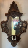 Ornate Wooden Mirror with Ornate Frame