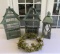 Decorative Blue Birdcages & Lantern