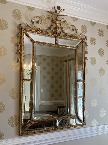 Beveled Gold Rectangle Wall Mirror