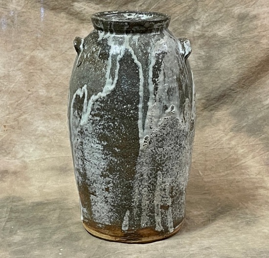 Three Gallon Catawba Valley Jar with White Drip Glaze