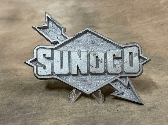 Vintage Cast Aluminum Sunoco Name Plate
