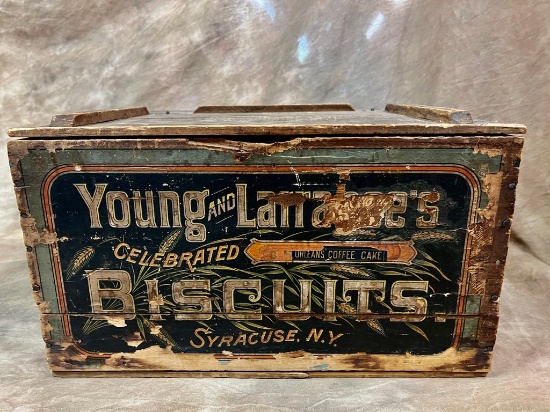 Antique Young & Larrabee's Biscuit Box