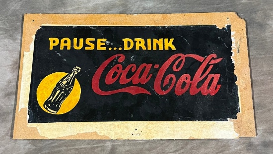 Pressed Wood Vintage Coca-Cola Label Sign