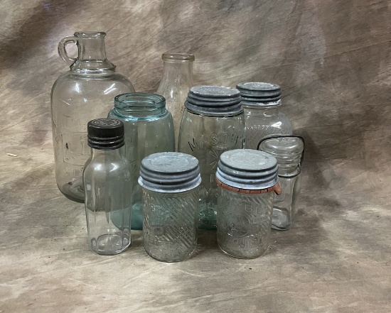 Lot of Antique Jars and Bottles