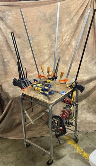 Work Table on Wheels with Tools